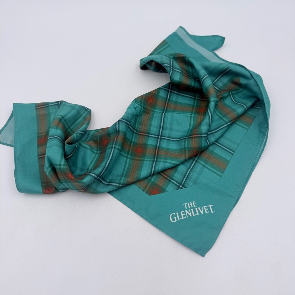 The Glenlivet Scotch Whiskey Dress Plaid Scarf Silky Material NEW